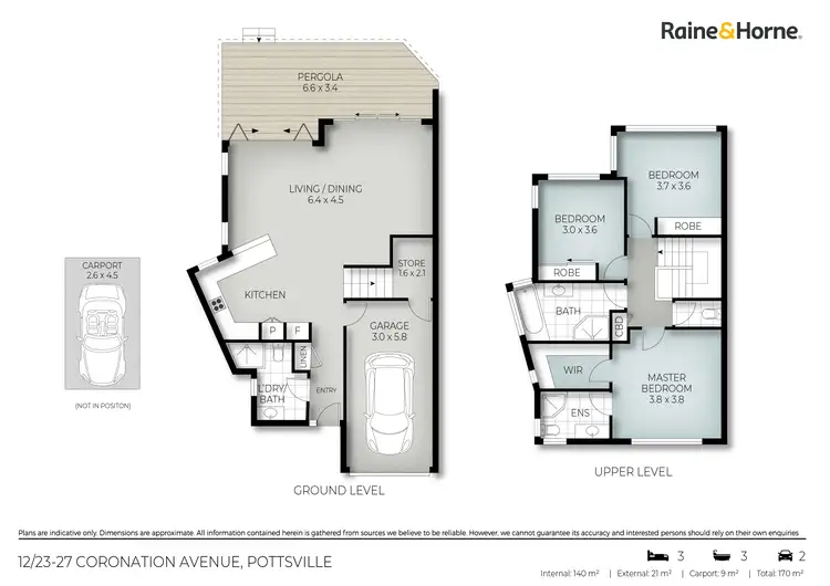 Floorplan of Homely townhouse listing, 12/23-27 Coronation Avenue, Pottsville NSW 2489