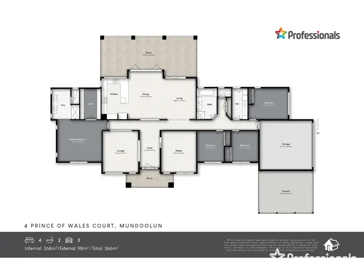 Floorplan of Homely house listing, 4 Prince Of Wales Court, Mundoolun QLD 4285