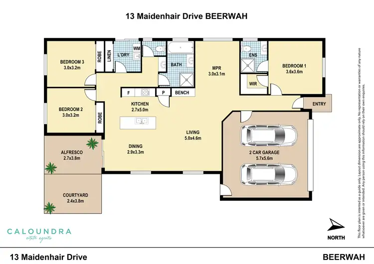 Floorplan of Homely house listing, 13 Maidenhair Drive, Beerwah QLD 4519
