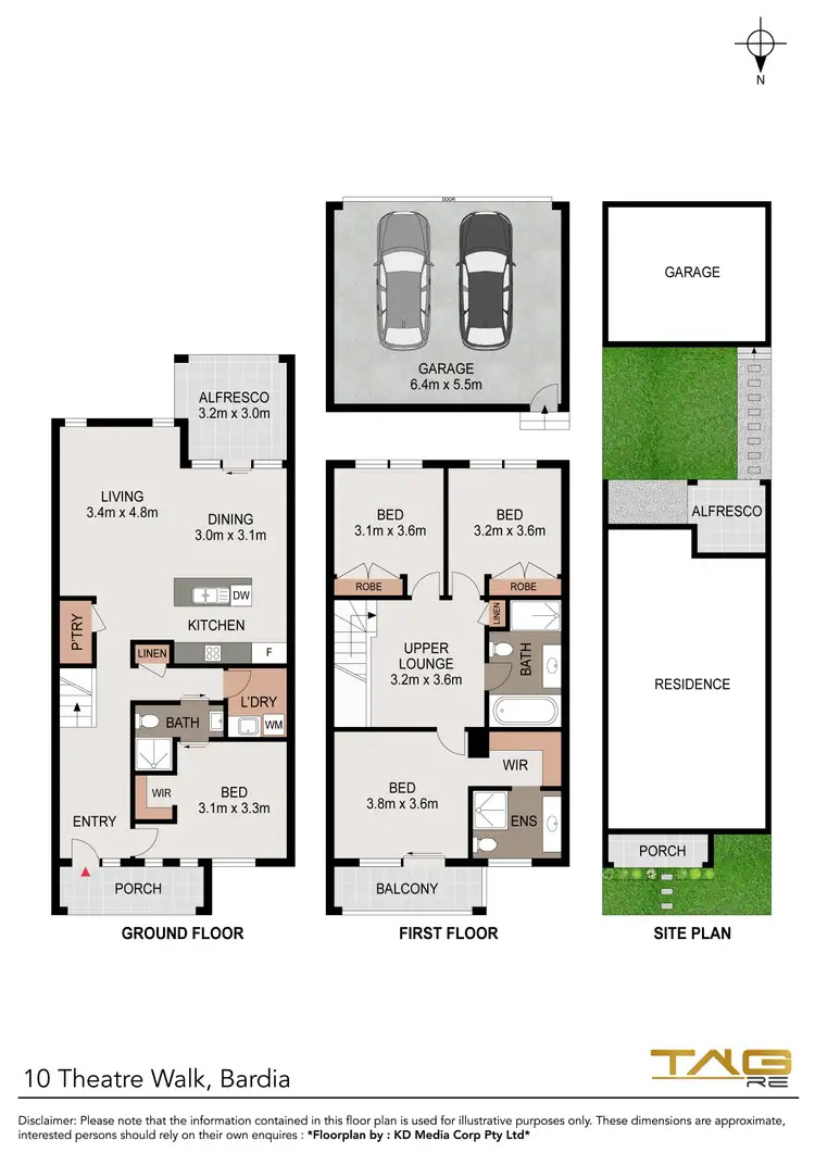 Floorplan of Homely house listing, 10 Theatre Walk, Bardia NSW 2565