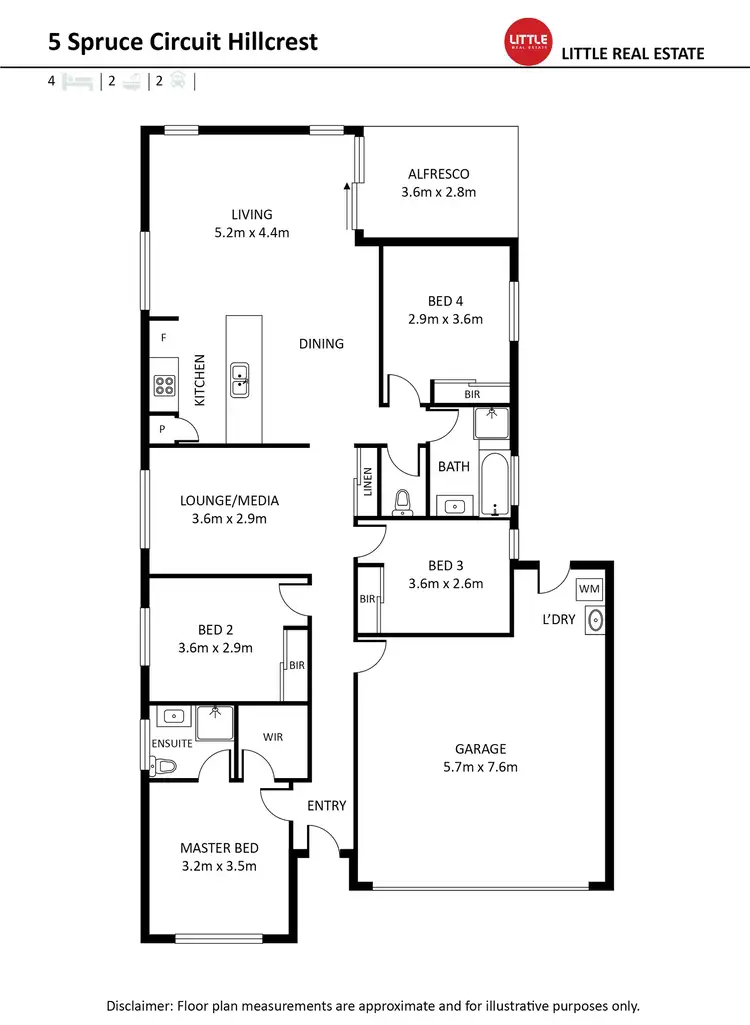 Floorplan of Homely house listing, 5 Spruce Circuit, Hillcrest QLD 4118