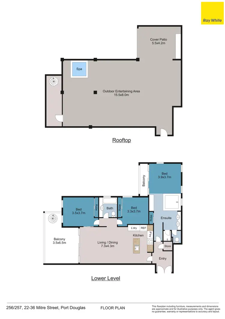 Floorplan of Homely apartment listing, 256-257/22-36 Mitre Street, Port Douglas QLD 4877