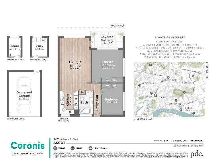 Floorplan of Homely apartment listing, 4/17 Lapraik Street, Ascot QLD 4007