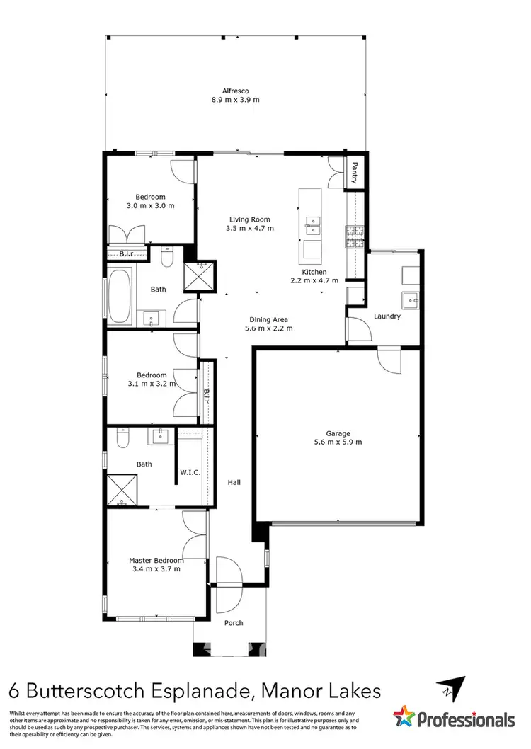 Floorplan of Homely house listing, 6 Butterscotch Esplanade, Manor Lakes VIC 3024