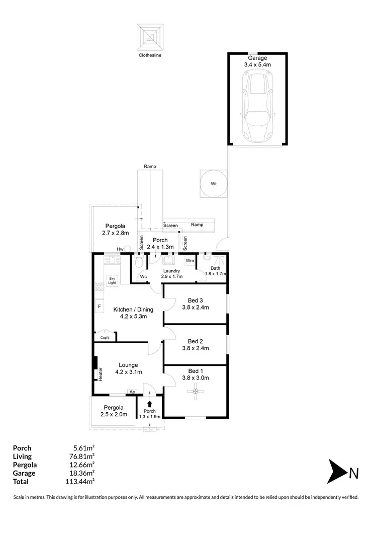 Floorplan of Homely house listing, 44 Knowles Road, Elizabeth Vale SA 5112