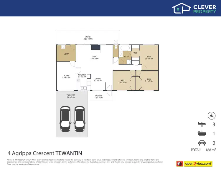 Floorplan of Homely house listing, 4 Agrippa Crescent, Tewantin QLD 4565