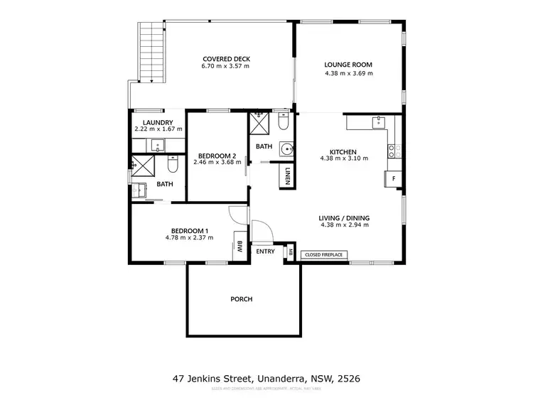 Floorplan of Homely house listing, 47 Jenkins Street, Unanderra NSW 2526