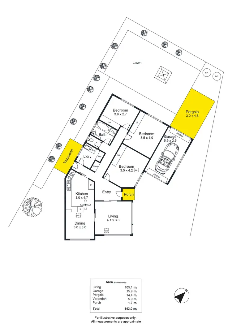 Floorplan of Homely house listing, 106 Cross Road, Highgate SA 5063