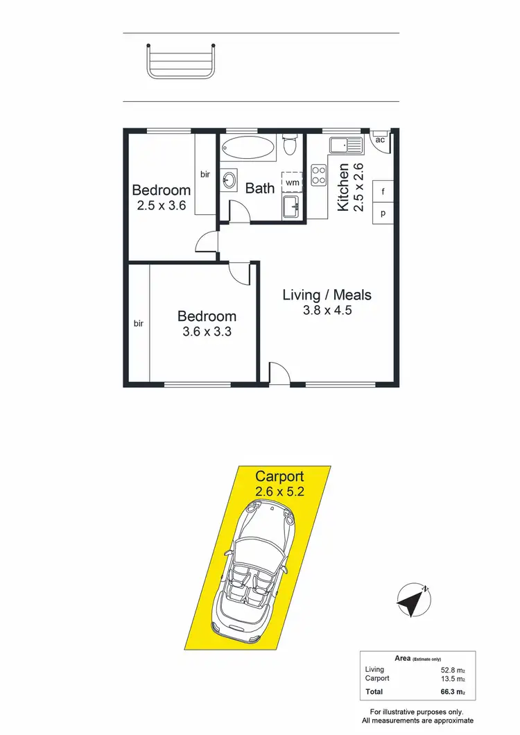 Floorplan of Homely unit listing, 5/15 Hardys Road, Underdale SA 5032