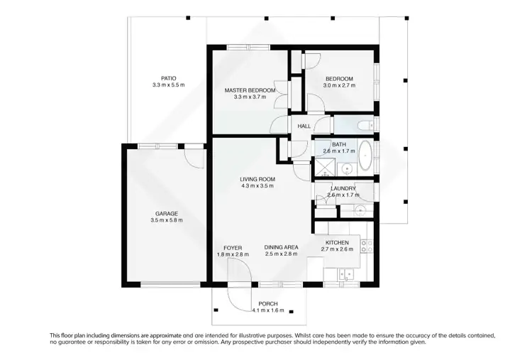 Floorplan of Homely unit listing, 4/1 Kingfisher Drive, West Wodonga VIC 3690