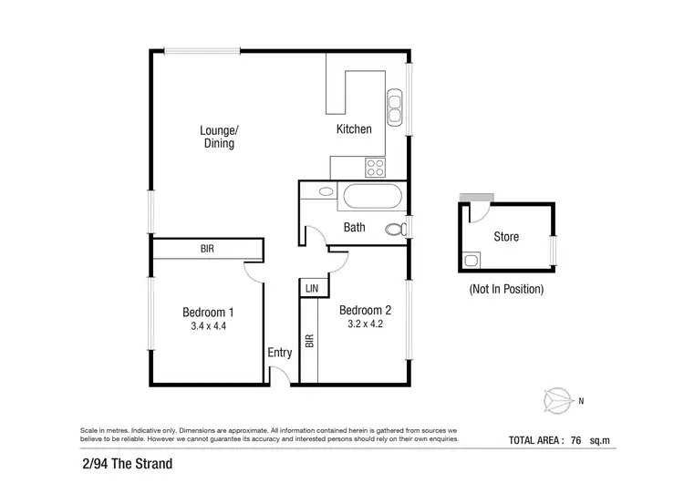 Floorplan of Homely unit listing, 2/94 The Strand, North Ward QLD 4810