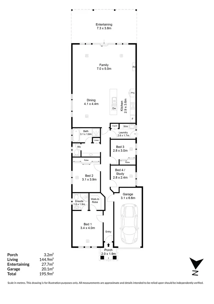 Floorplan of Homely house listing, 55 Redward Avenue, Greenacres SA 5086