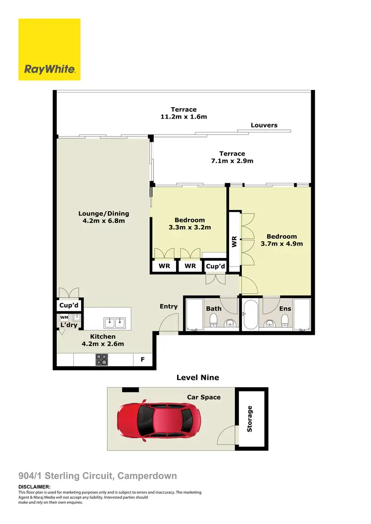 Floorplan of Homely apartment listing, 904/1 Sterling Circuit, Camperdown NSW 2050