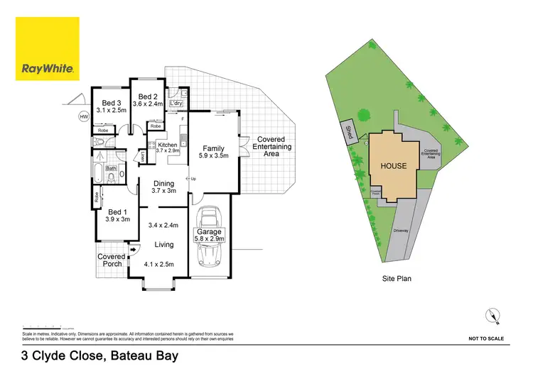 Floorplan of Homely house listing, 3 Clyde Close, Bateau Bay NSW 2261