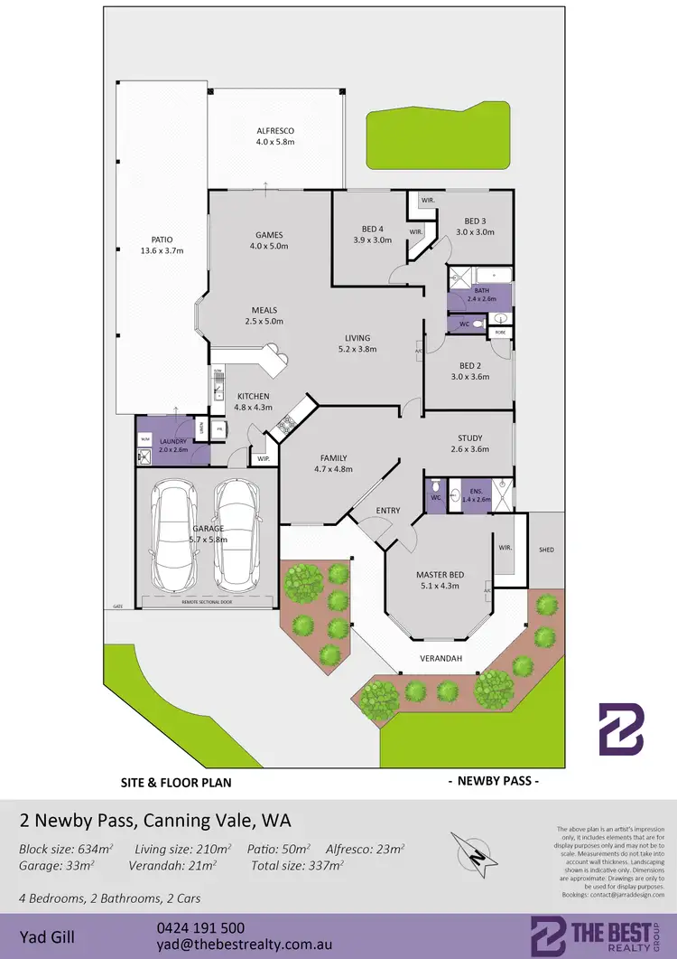 Floorplan of Homely house listing, 2 Newby Pass, Canning Vale WA 6155