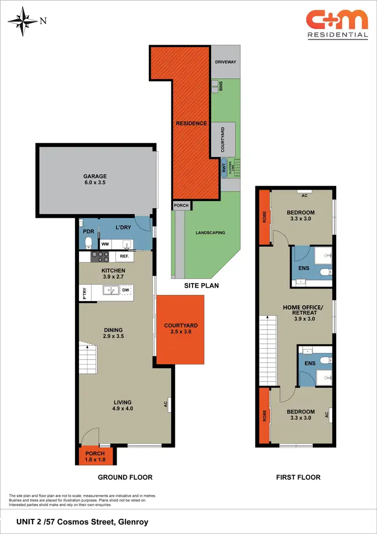 Floorplan of Homely townhouse listing, 2/57 Cosmos Street, Glenroy VIC 3046