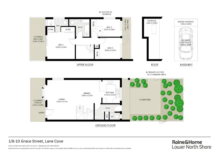 Floorplan of Homely townhouse listing, 1/8-10 Grace Street, Lane Cove NSW 2066