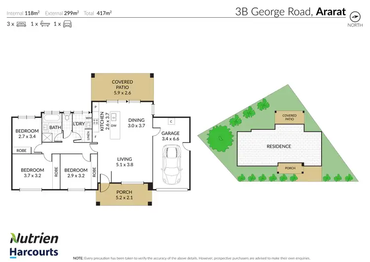 Floorplan of Homely house listing, 3B George Road, Ararat VIC 3377