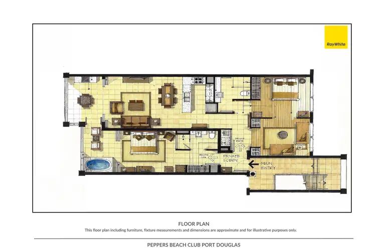 Floorplan of Homely apartment listing, 211-212/20-22 Davidson Street, Port Douglas QLD 4877