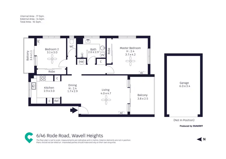Floorplan of Homely unit listing, 6/46 Rode Road, Wavell Heights QLD 4012