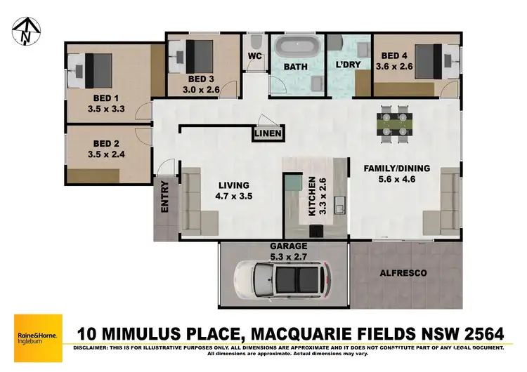 Floorplan of Homely house listing, 10 Mimulus Place, Macquarie Fields NSW 2564