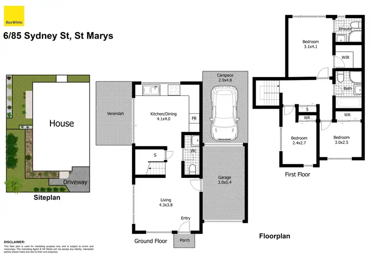 Floorplan of Homely townhouse listing, 6/85 Sydney Street, St Marys NSW 2760