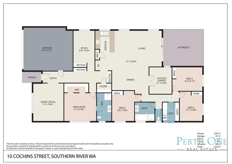 Floorplan of Homely house listing, 10 Cochins Street, Southern River WA 6110