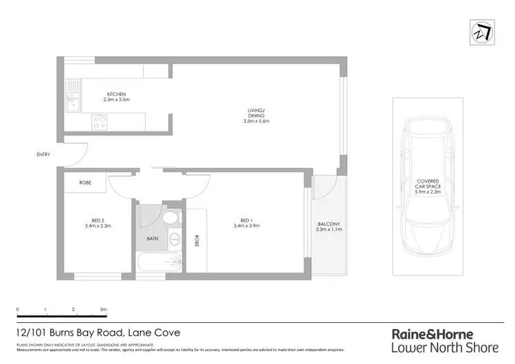 Floorplan of Homely apartment listing, 12/101-103 Burns Bay Road, Lane Cove NSW 2066