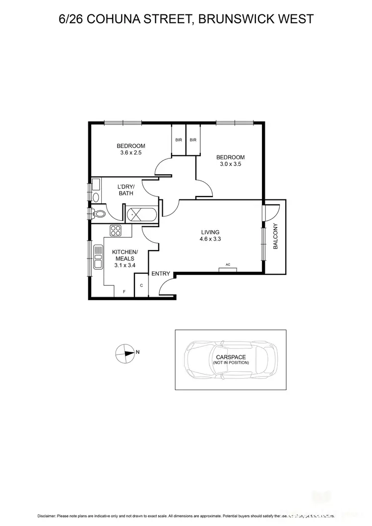 Floorplan of Homely apartment listing, 6/26 Cohuna Street, Brunswick West VIC 3055