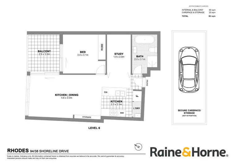 Floorplan of Homely apartment listing, 94/38 Shoreline Drive, Rhodes NSW 2138