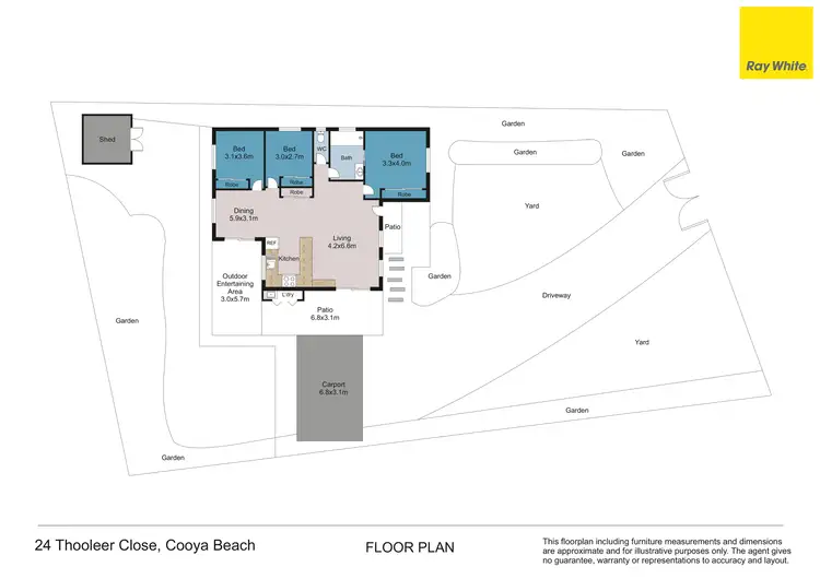 Floorplan of Homely house listing, 24 Thooleer Close, Cooya Beach QLD 4873