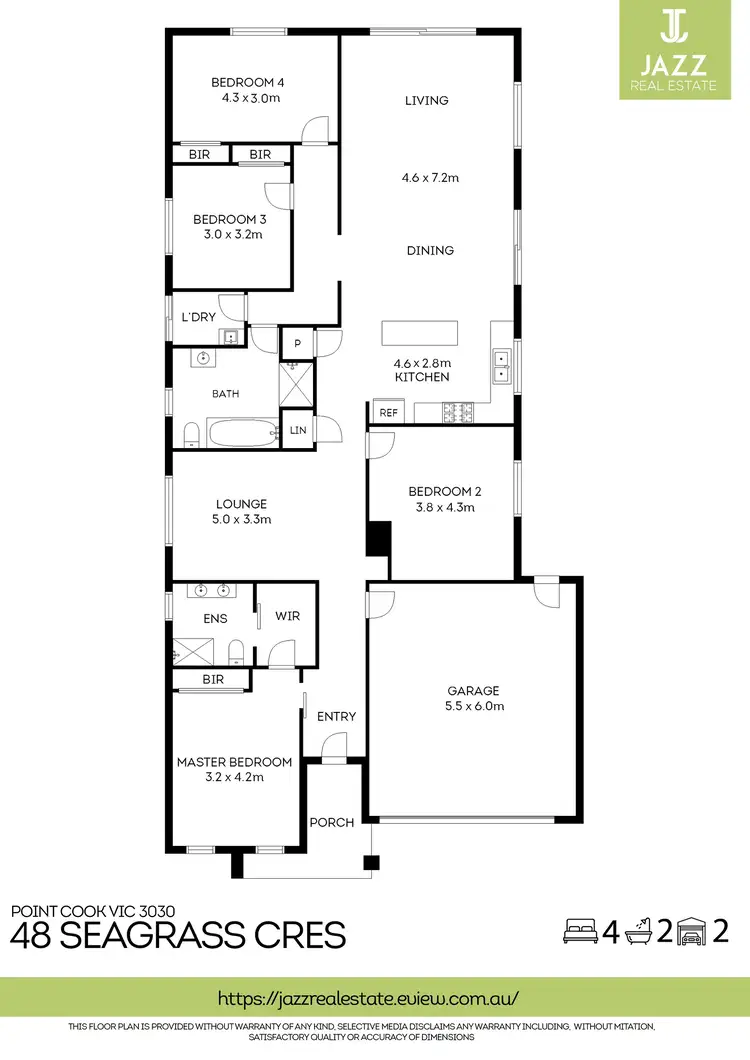 Floorplan of Homely house listing, 48 Seagrass Crescent, Point Cook VIC 3030