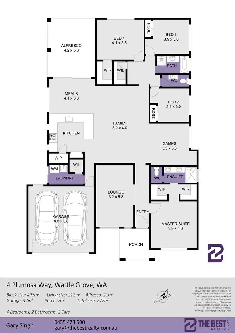 Floorplan of Homely house listing, 4 Plumosa Way, Wattle Grove WA 6107