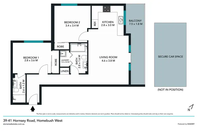Floorplan of Homely apartment listing, 8/39-41 Hornsey Road, Homebush West NSW 2140