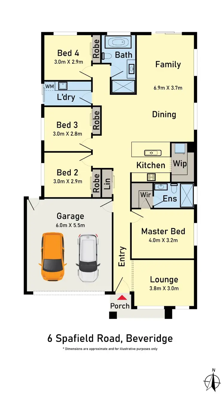Floorplan of Homely house listing, 6 spafield rd, Beveridge VIC 3753