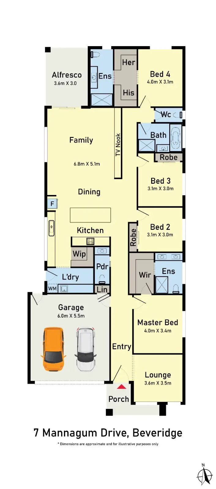 Floorplan of Homely house listing, 7 Mannagum Drive, Beveridge VIC 3753