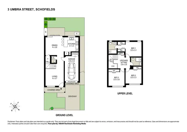 Floorplan of Homely townhouse listing, 3 Umbra Street, Schofields NSW 2762