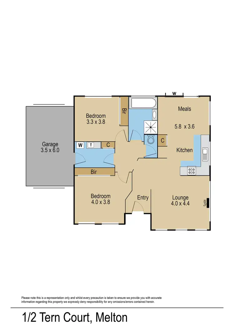 Floorplan of Homely house listing, 1/2 Tern Court, Melton VIC 3337