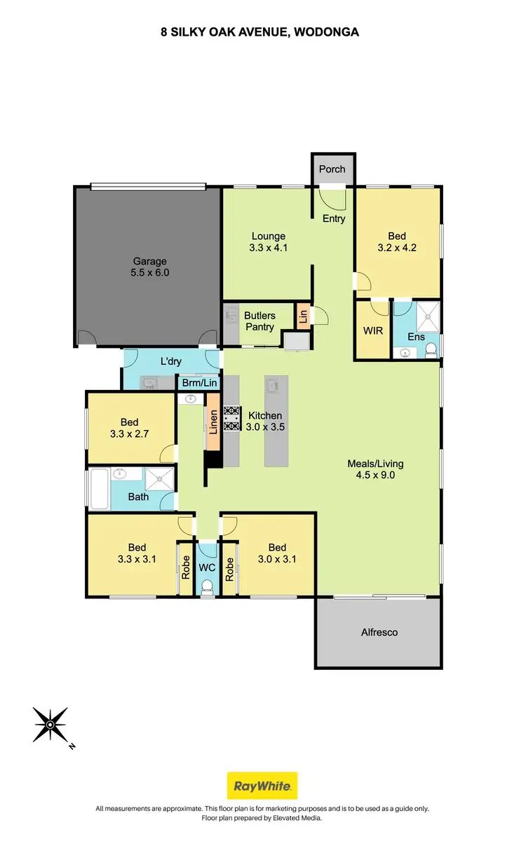Floorplan of Homely house listing, 8 Silky Oak Avenue, Wodonga VIC 3690