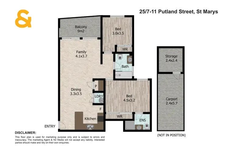 Floorplan of Homely apartment listing, 25/7-11 Putland Street, St Marys NSW 2760