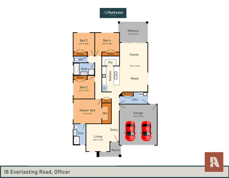 Floorplan of Homely house listing, 18 Everlasting Road, Officer VIC 3809