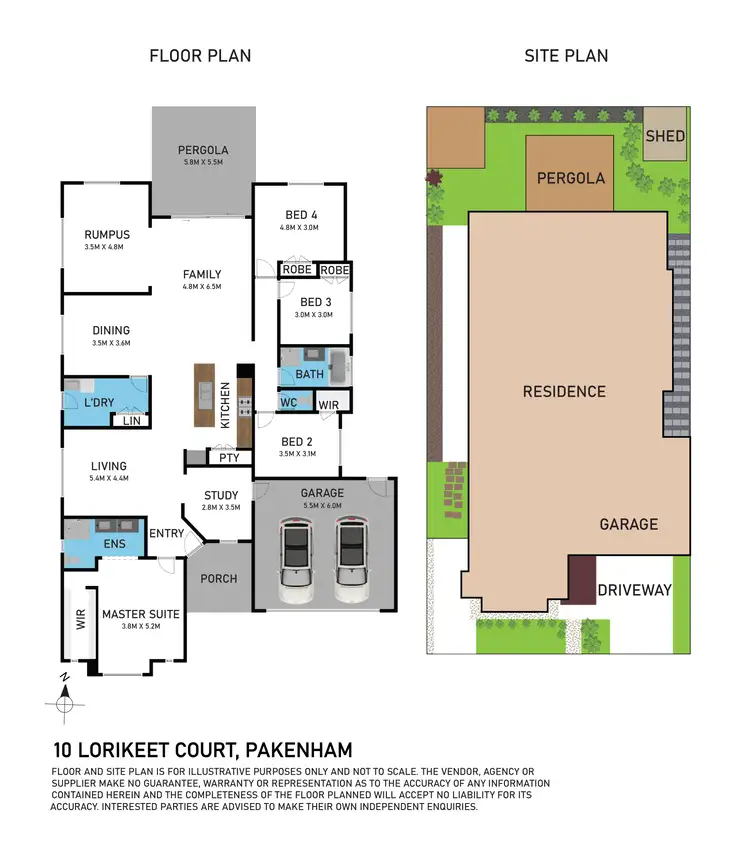 Floorplan of Homely house listing, 10 Lorikeet Court, Pakenham VIC 3810