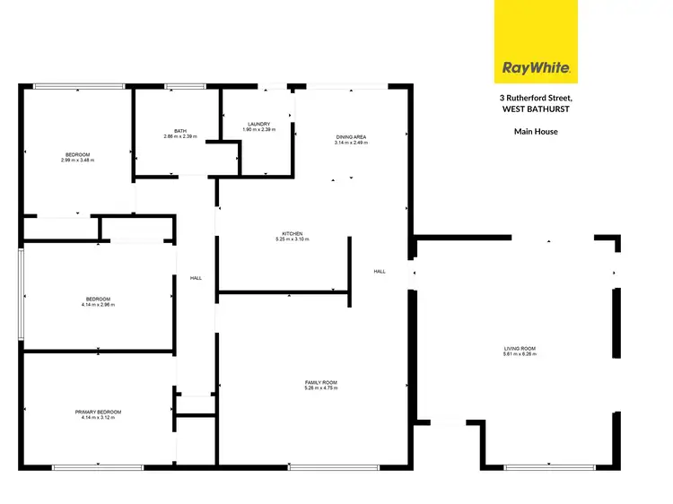 Floorplan of Homely house listing, 3 Rutherford Place, West Bathurst NSW 2795