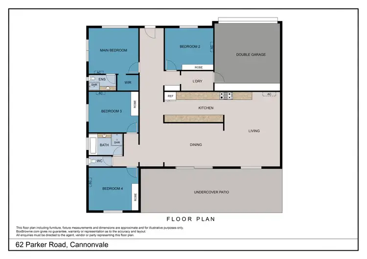 Floorplan of Homely house listing, 62 Parker Road, Cannonvale QLD 4802