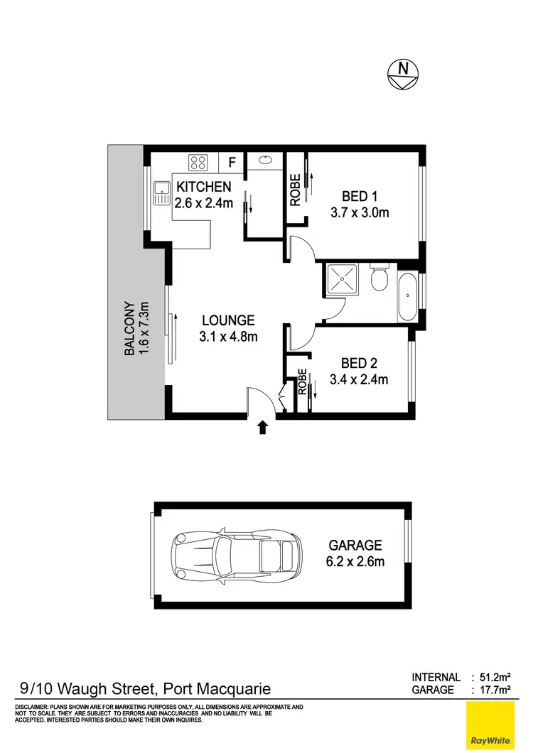 Floorplan of Homely house listing, 9/10 Waugh Street, Port Macquarie NSW 2444