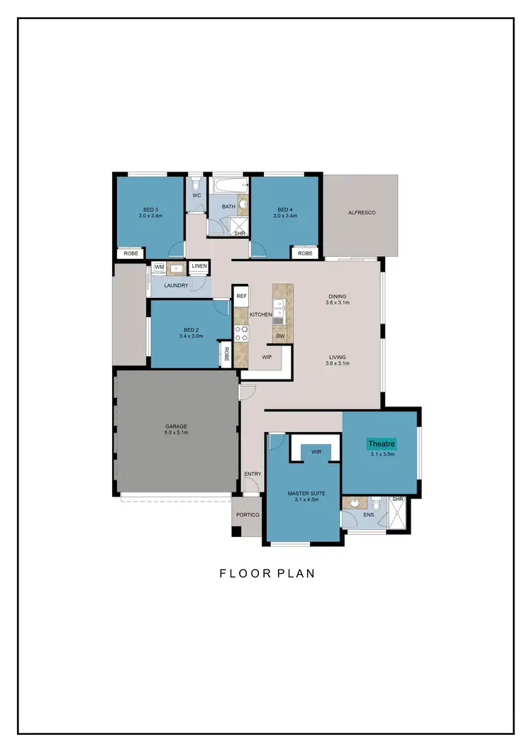 Floorplan of Homely house listing, 7 Linum Way, Byford WA 6122