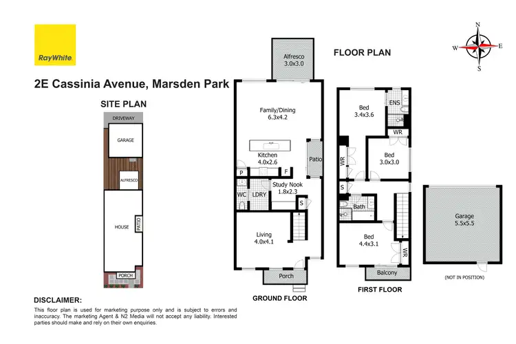 Floorplan of Homely semi-detached listing, 2E Cassinia Avenue, Marsden Park NSW 2765