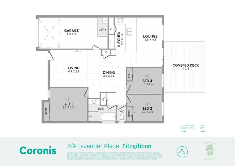 Floorplan of Homely villa listing, 8/9 Lavender Place, Fitzgibbon QLD 4018