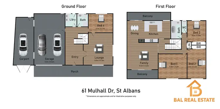 Floorplan of Homely house listing, 61 Mulhall Drive, St Albans VIC 3021
