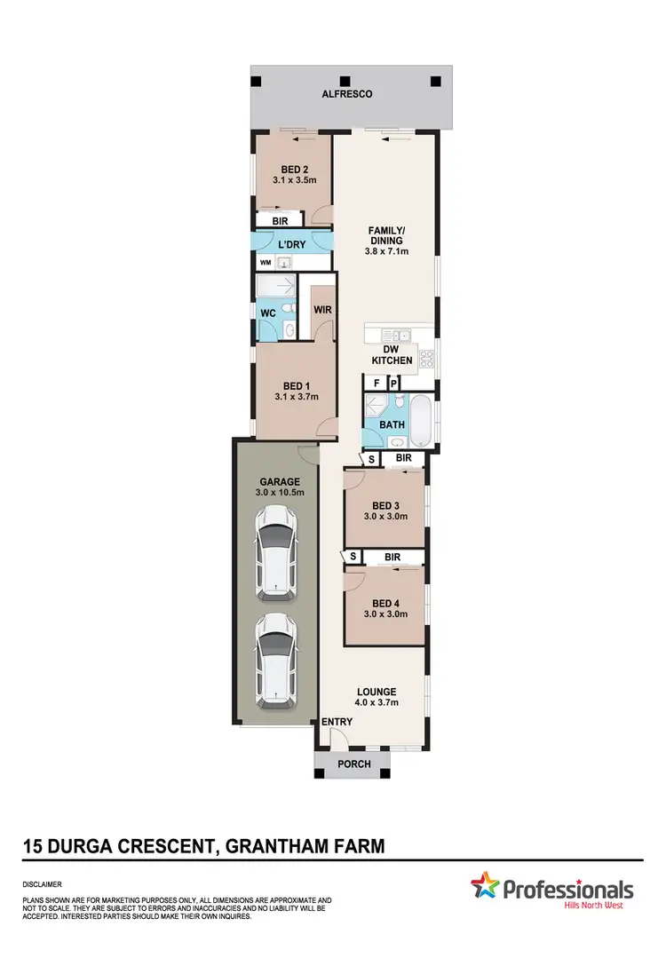 Floorplan of Homely house listing, 15 Durga Crescent, Grantham Farm NSW 2765